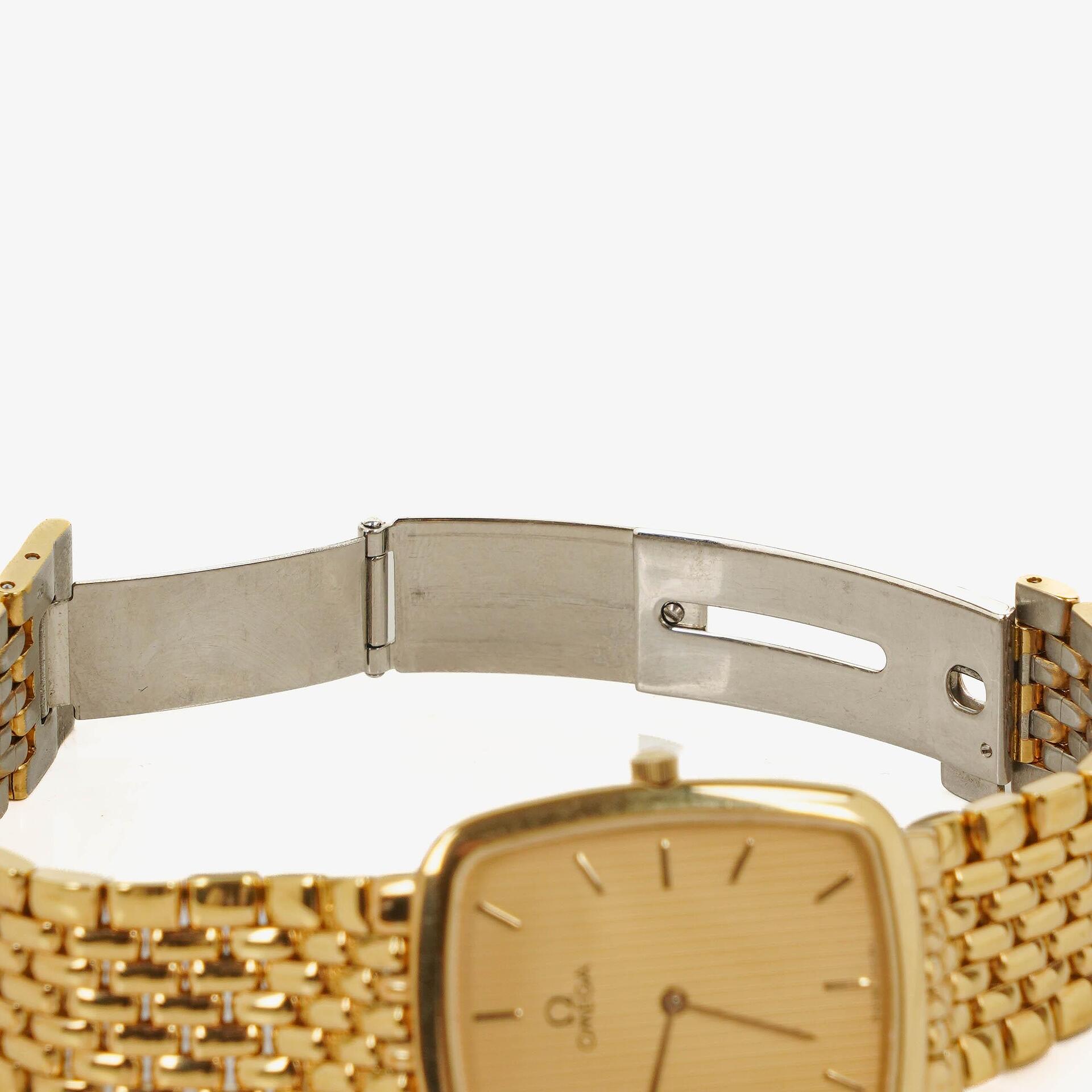 Omega De Ville 26 mm Quarzuhr aus vergoldetem Edelstahl