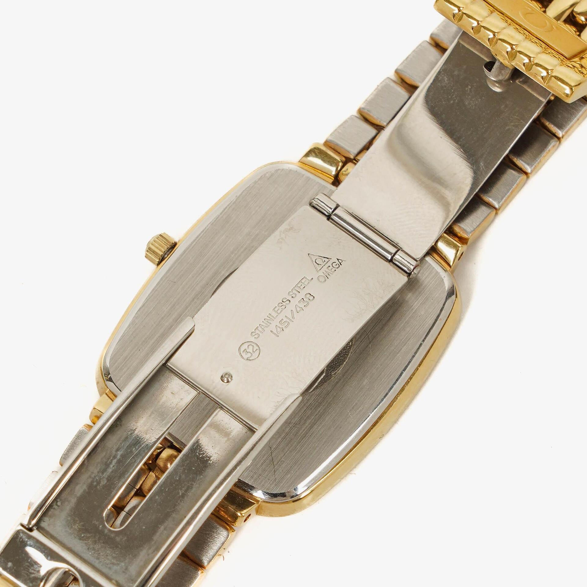 Omega De Ville 26 mm Quarzuhr aus vergoldetem Edelstahl