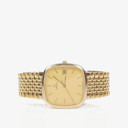 Omega De Ville 30 mm Quarzuhr aus vergoldetem Edelstahl
