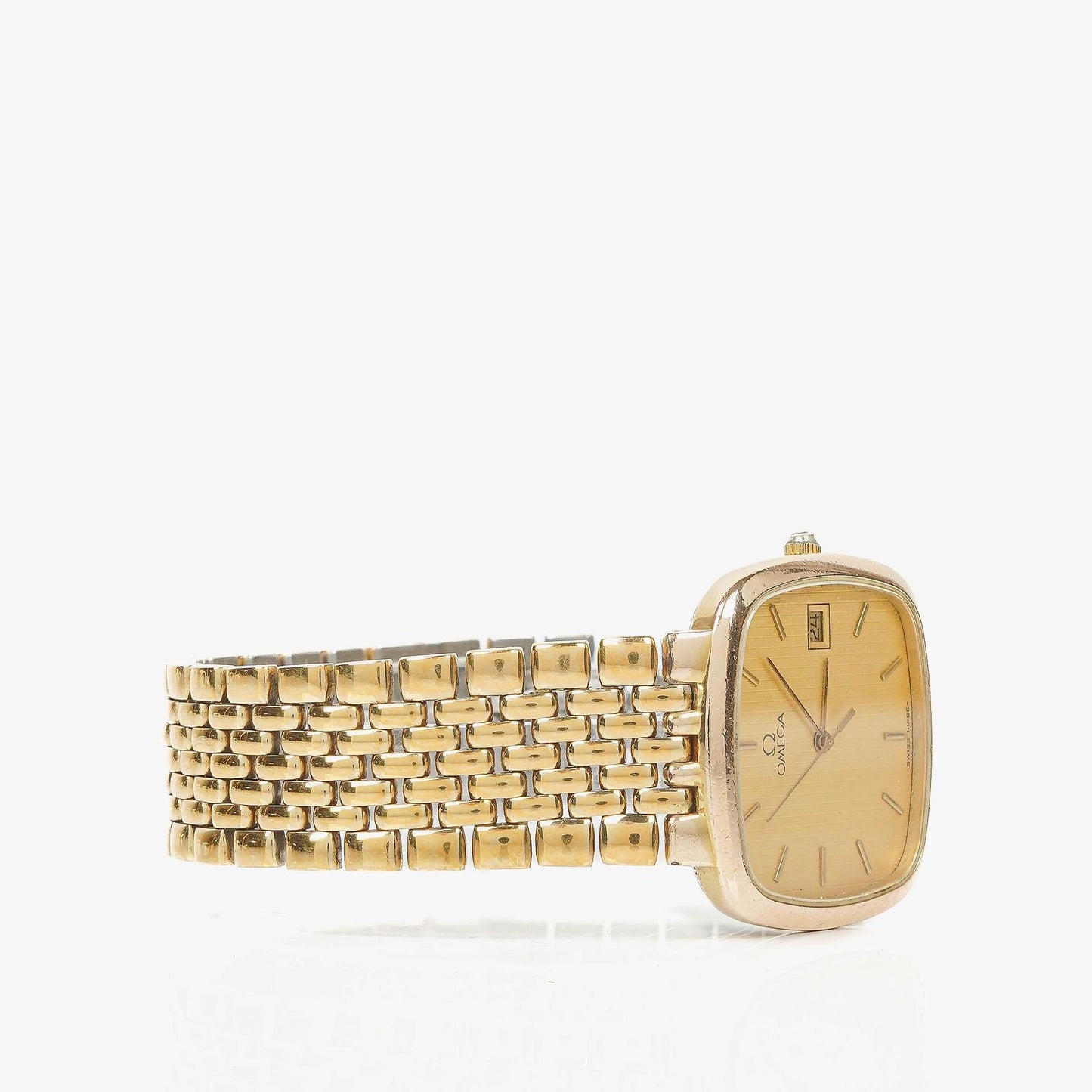 Omega De Ville 30 mm Quarzuhr aus vergoldetem Edelstahl