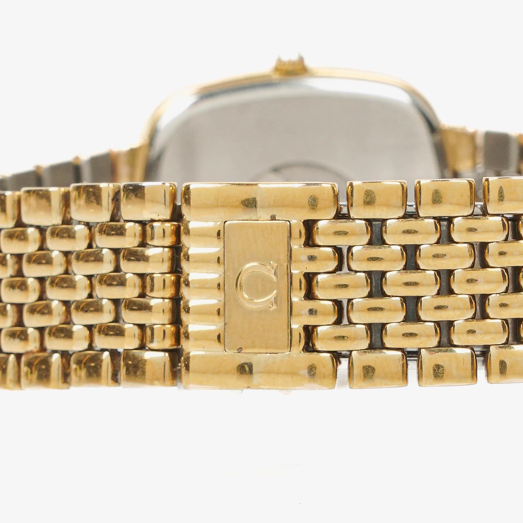 Omega De Ville 30 mm Quarzuhr aus vergoldetem Edelstahl