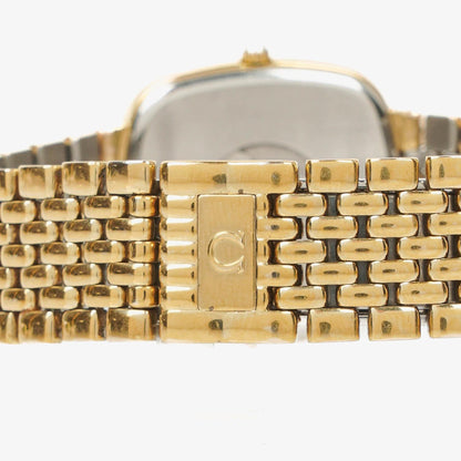 Omega De Ville 30 mm Quarzuhr aus vergoldetem Edelstahl