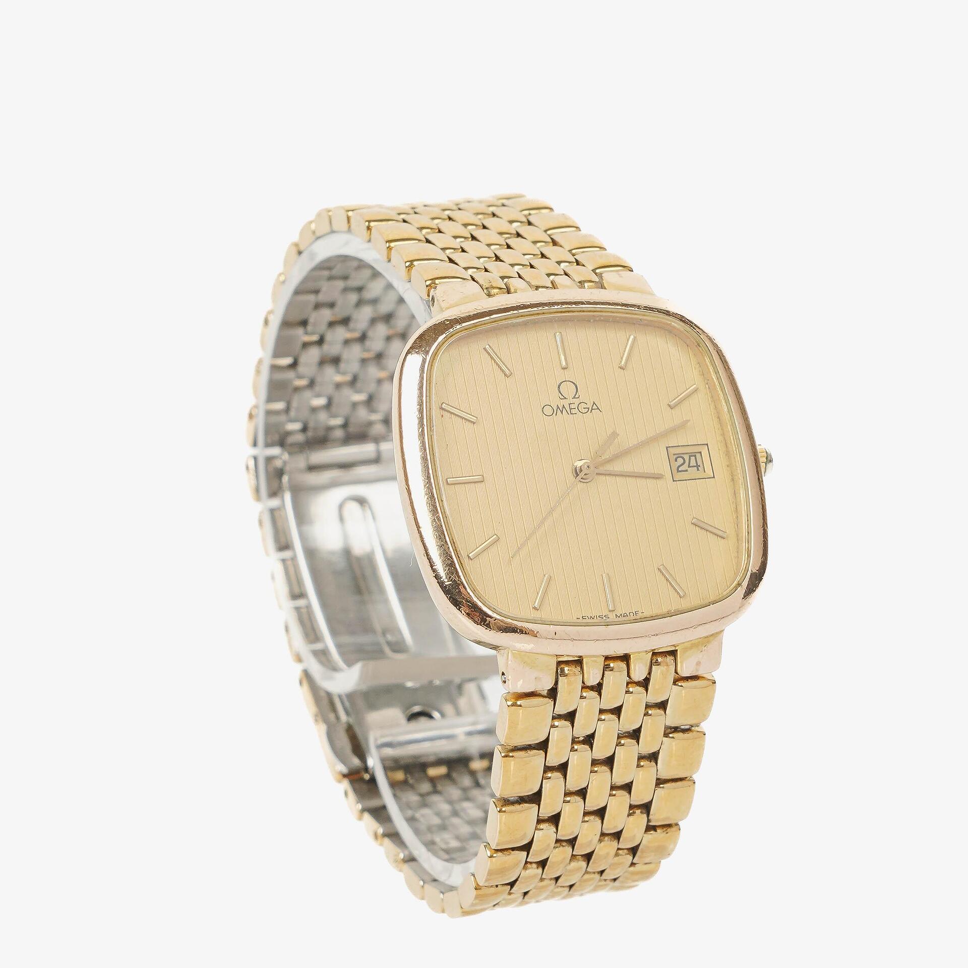 Omega De Ville 30 mm Quarzuhr aus vergoldetem Edelstahl