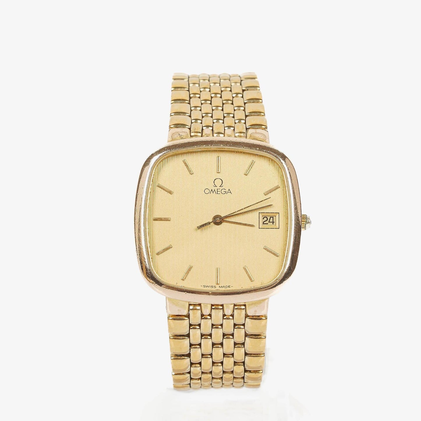 Omega De Ville 30 mm Quarzuhr aus vergoldetem Edelstahl