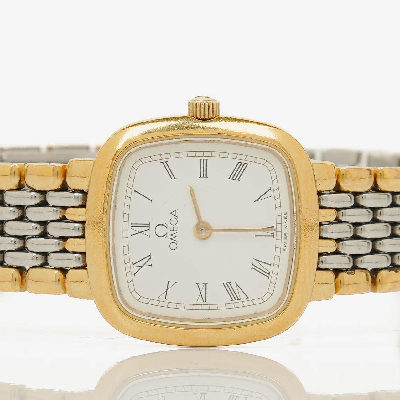 Omega De Ville Damen-Quarzuhr aus Edelstahl, 21 mm