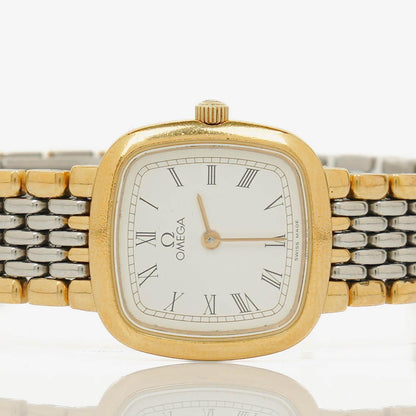Omega De Ville Damen-Quarzuhr aus Edelstahl, 21 mm