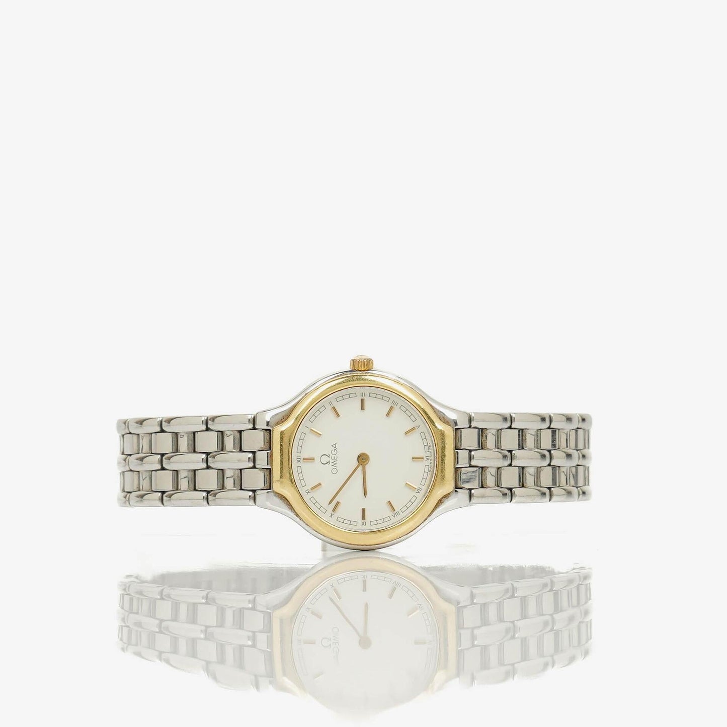 Omega De Ville 23 mm Quarzuhr aus Edelstahl