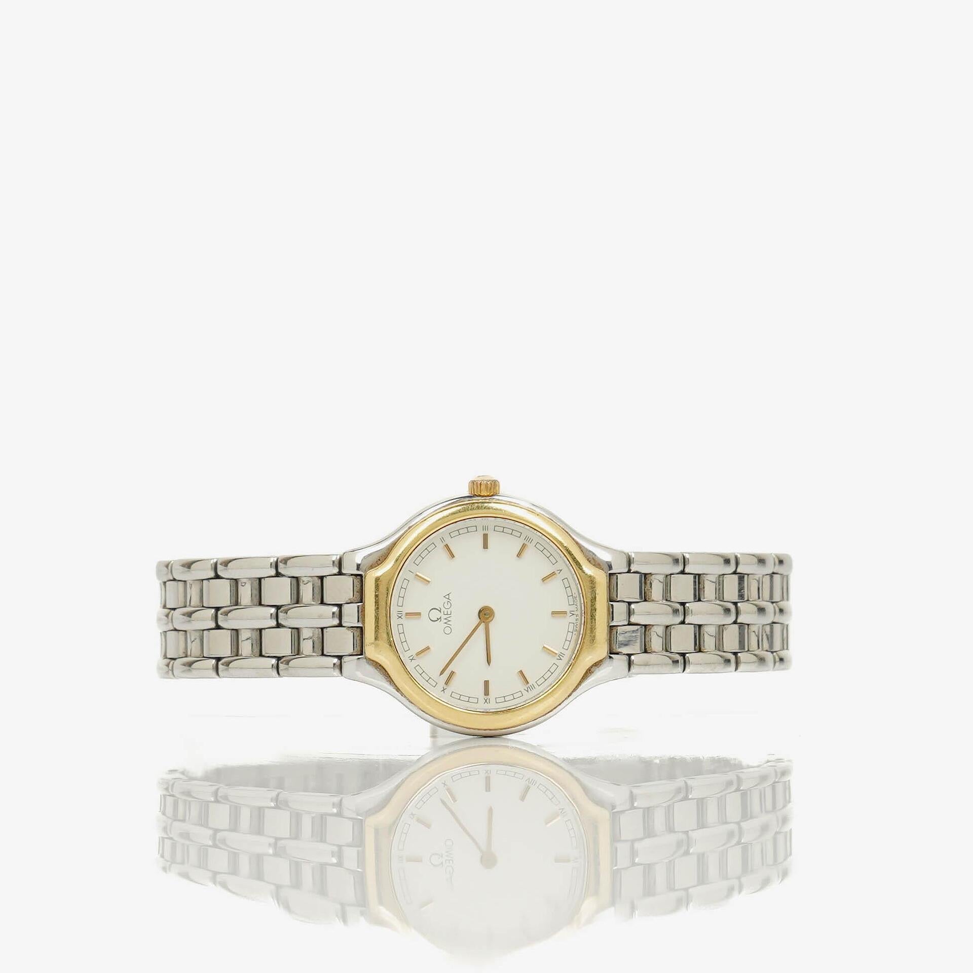 Omega De Ville 23 mm Quarzuhr aus Edelstahl