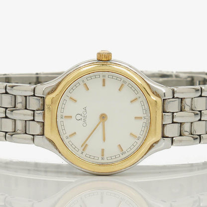 Omega De Ville 23 mm Quarzuhr aus Edelstahl