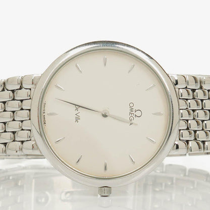Omega De Ville Quarzuhr aus Edelstahl, 32 mm