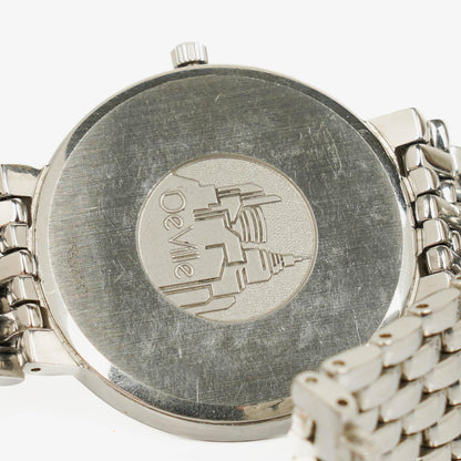 Omega De Ville Quarzuhr aus Edelstahl, 32 mm