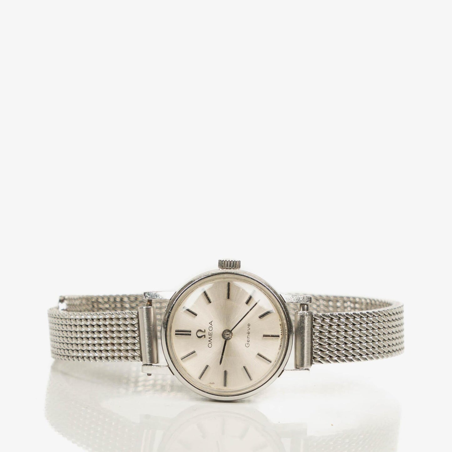 Omega Geneve Damenuhr aus Edelstahl