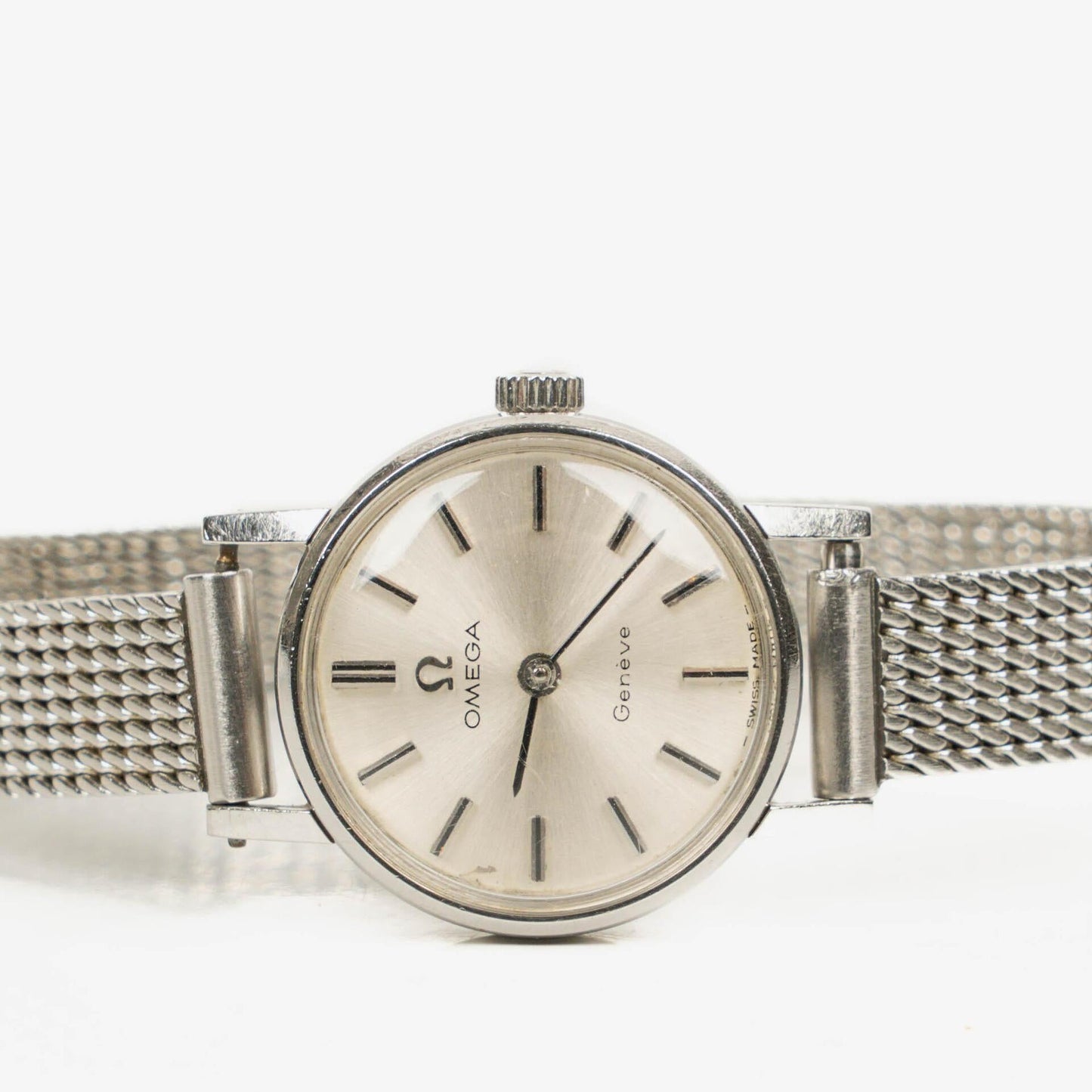 Omega Geneve Damenuhr aus Edelstahl