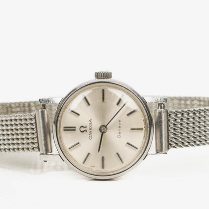 Omega Geneve Damenuhr aus Edelstahl