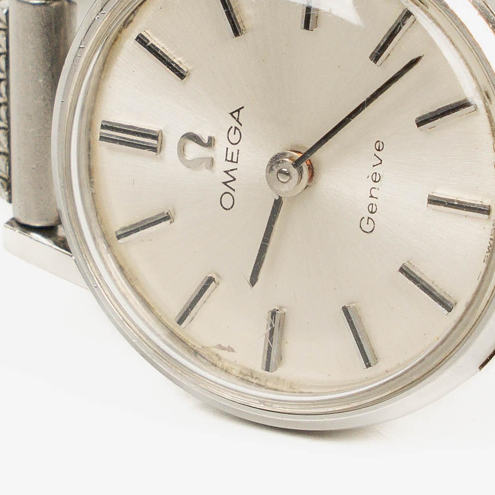 Omega Geneve Damenuhr aus Edelstahl