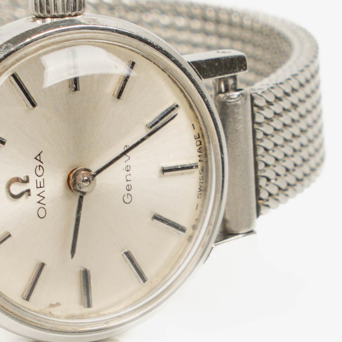 Omega Geneve Damenuhr aus Edelstahl