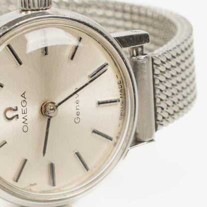 Omega Geneve Damenuhr aus Edelstahl