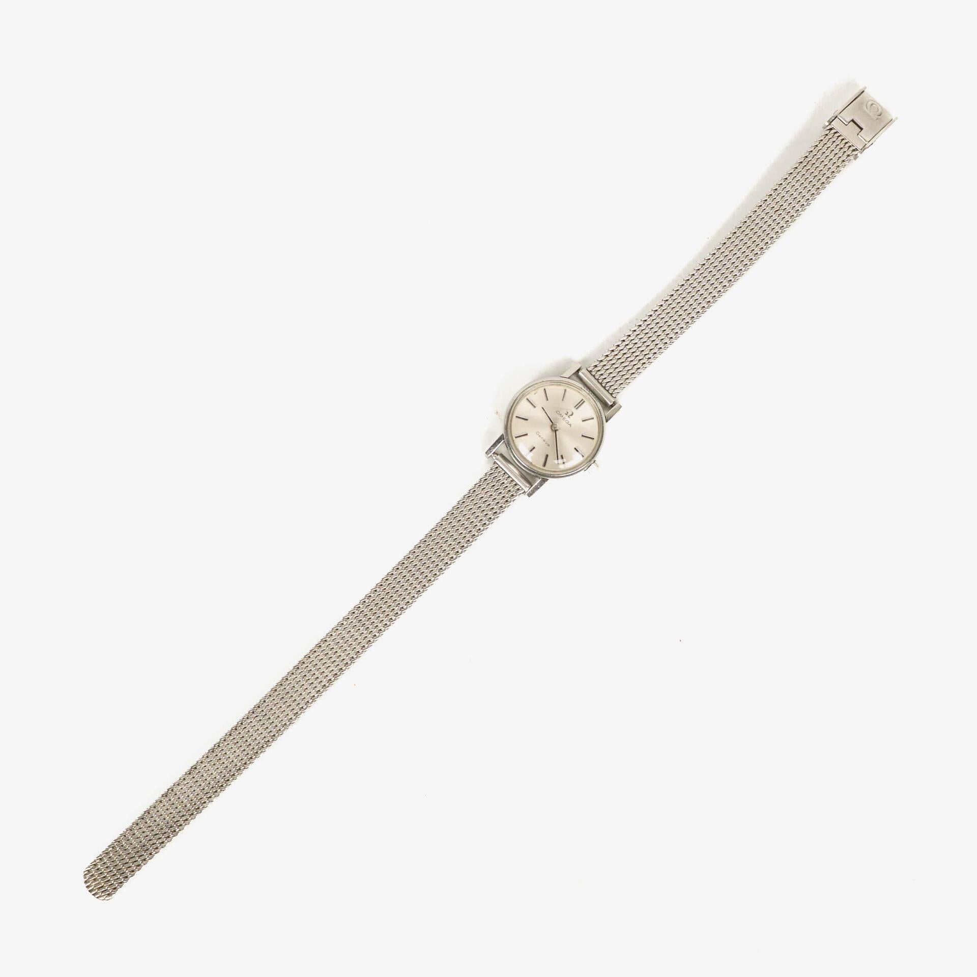 Omega Geneve Damenuhr aus Edelstahl