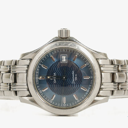 Omega Seamaster 120M 30 mm Quarzuhr aus Edelstahl in Blau