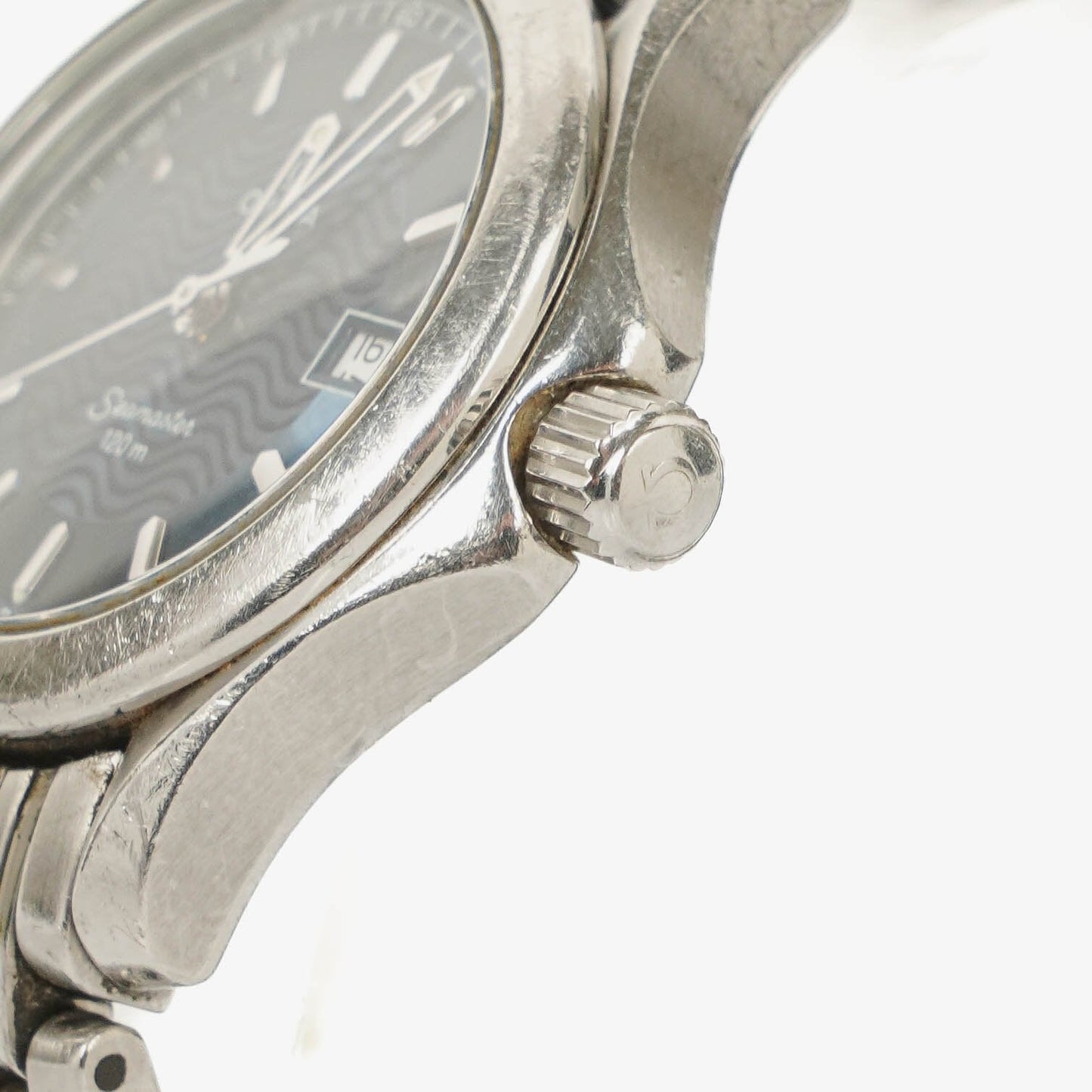Omega Seamaster 120M 30 mm Quarzuhr aus Edelstahl in Blau