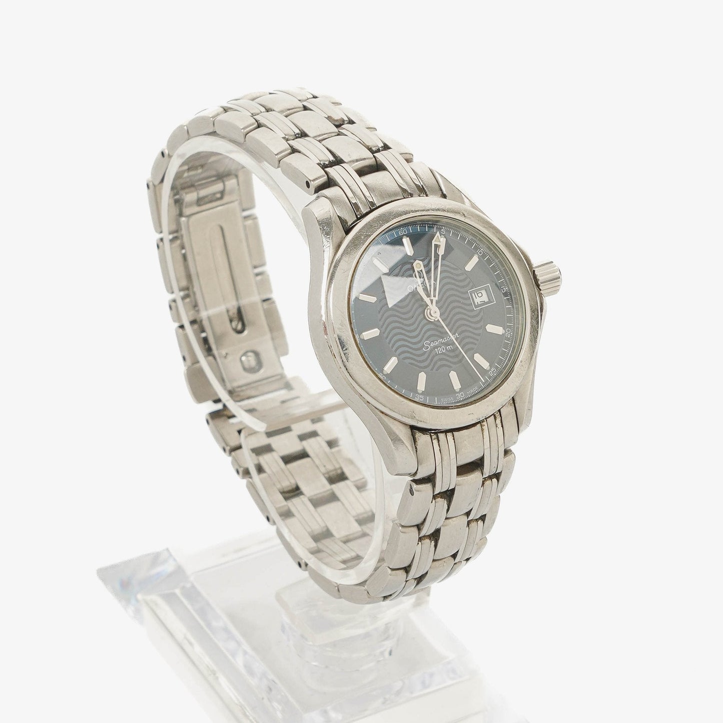 Omega Seamaster 120M 30 mm Quarzuhr aus Edelstahl in Blau
