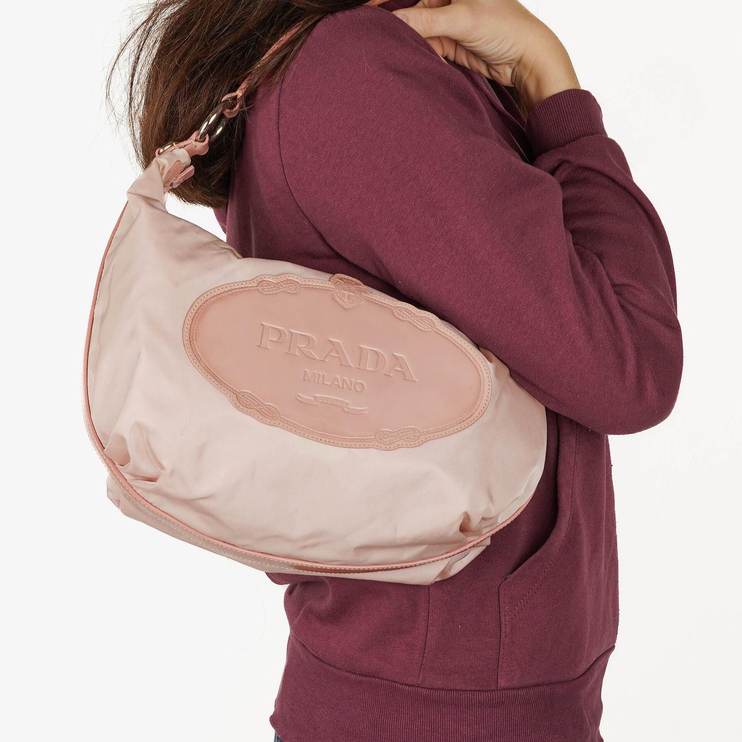 Prada Hobo Tasche aus Alabastro Tessuto Nylon