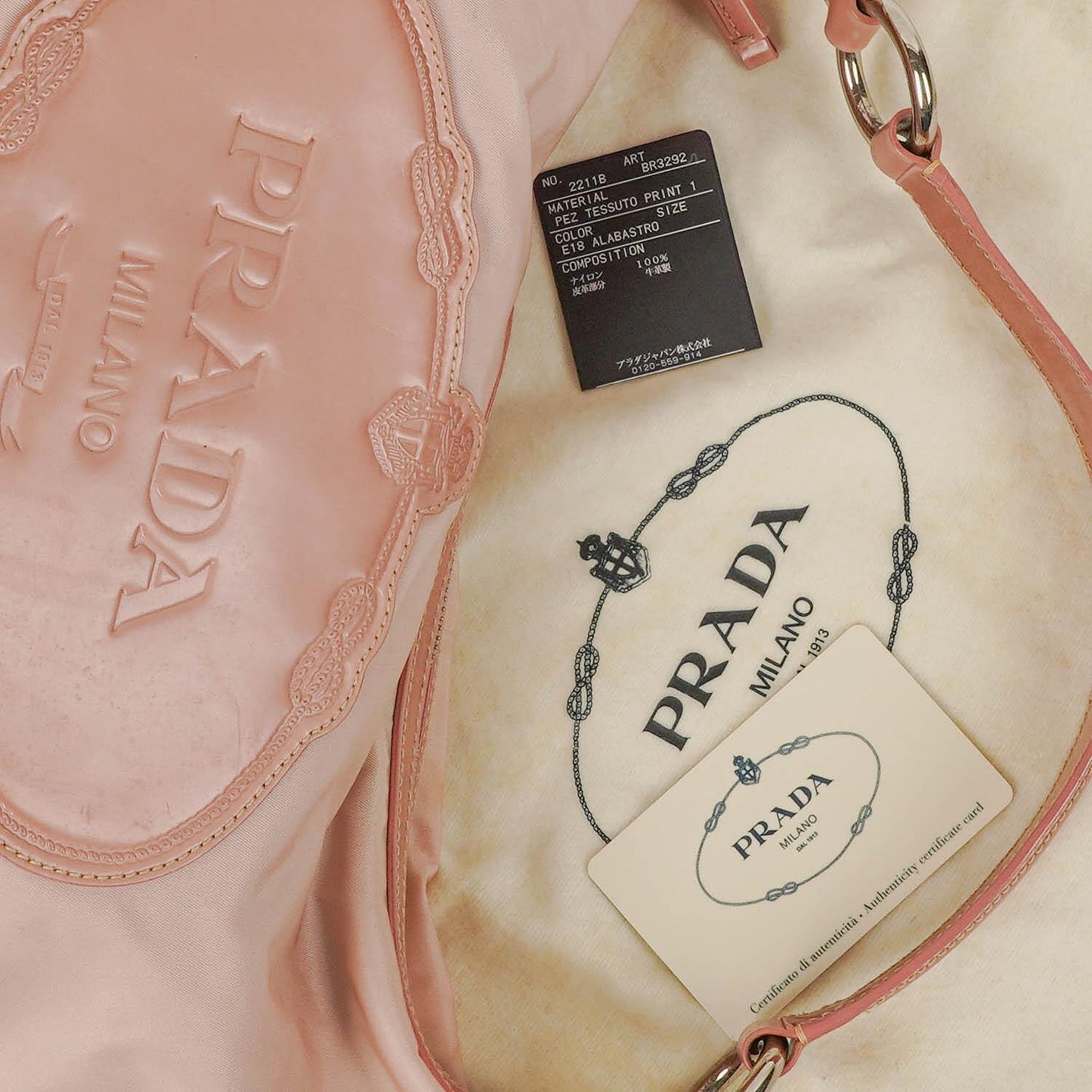 Prada Hobo Tasche aus Alabastro Tessuto Nylon