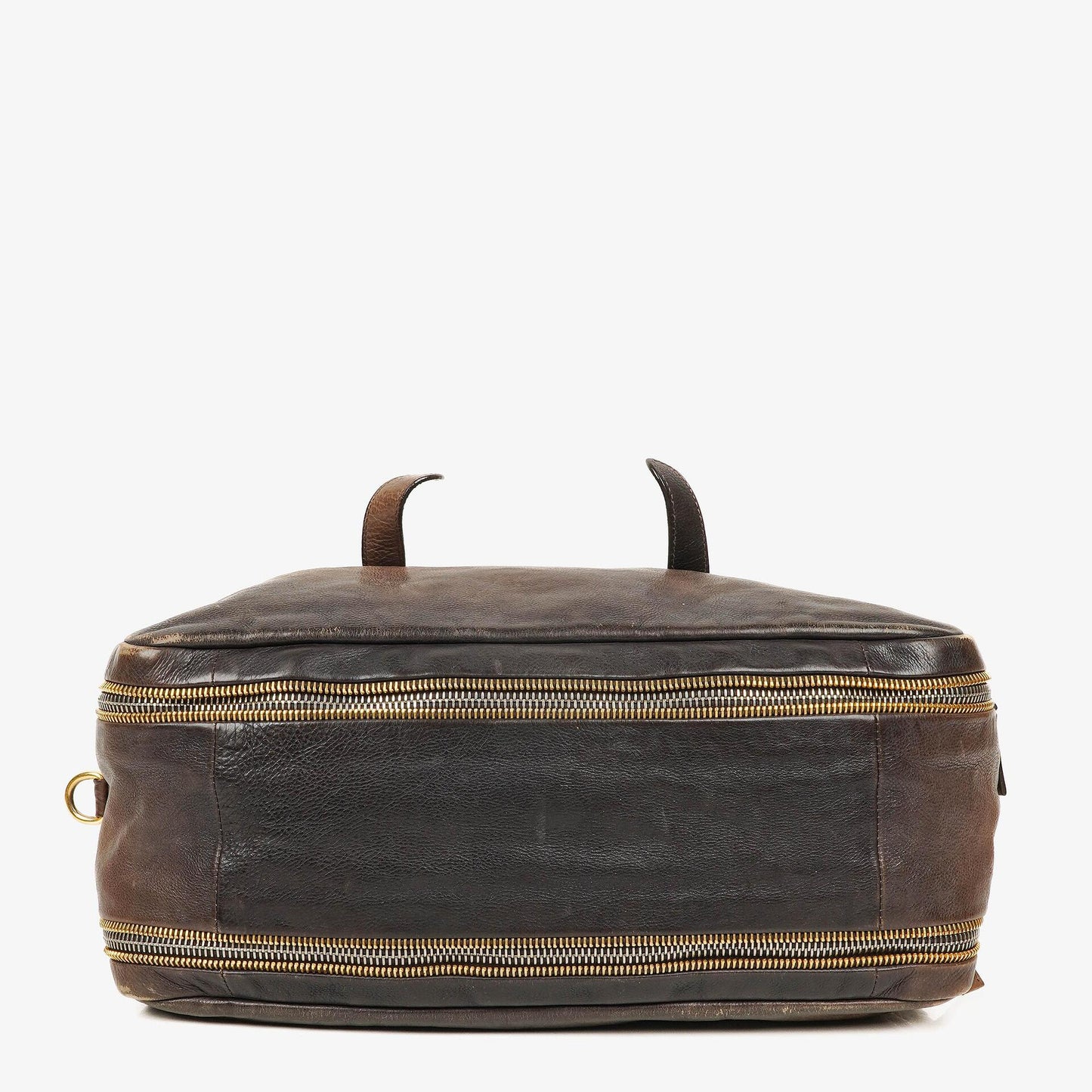 Prada Satchel-Tasche aus Ardesia/Fumo Ombre Glace Leder mit Reißverschlüssen