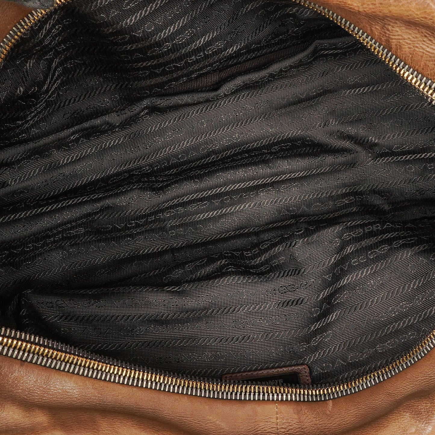 Prada Satchel-Tasche aus Ardesia/Fumo Ombre Glace Leder mit Reißverschlüssen