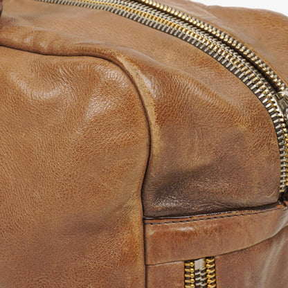 Prada Satchel-Tasche aus Ardesia/Fumo Ombre Glace Leder mit Reißverschlüssen