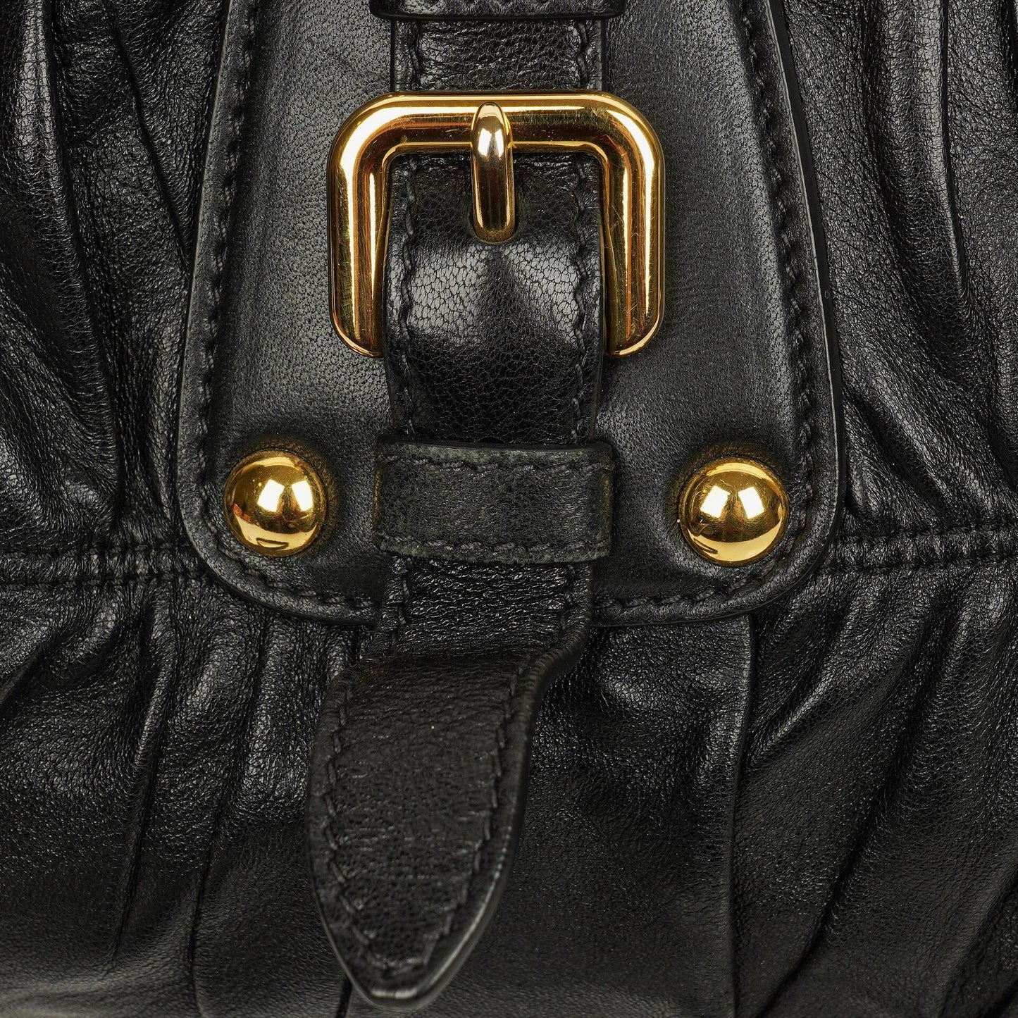 Prada Nappa Gaufre Leder Satchel Tasche in Schwarz