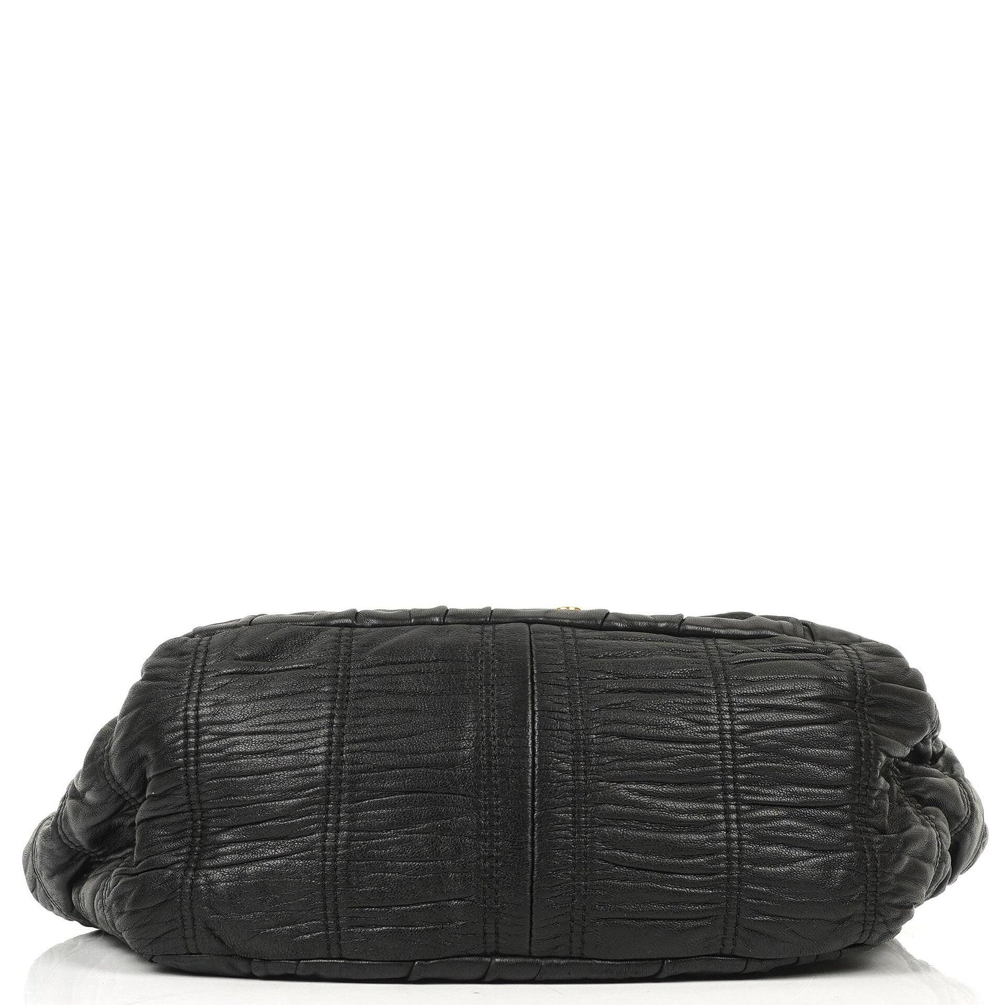Prada Schwarze Nero Elegante Gaufre Klapptasche