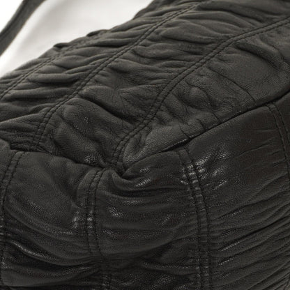 Prada Schwarze Nero Elegante Gaufre Klapptasche