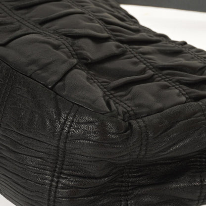 Prada Schwarze Nero Elegante Gaufre Klapptasche