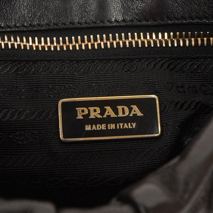 Prada Schwarze Nero Elegante Gaufre Klapptasche