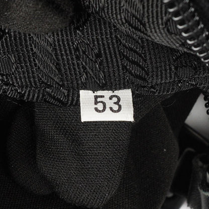 Prada Schwarze Nylon Emaillierte Metall Dreieck Obergriff Schultertasche