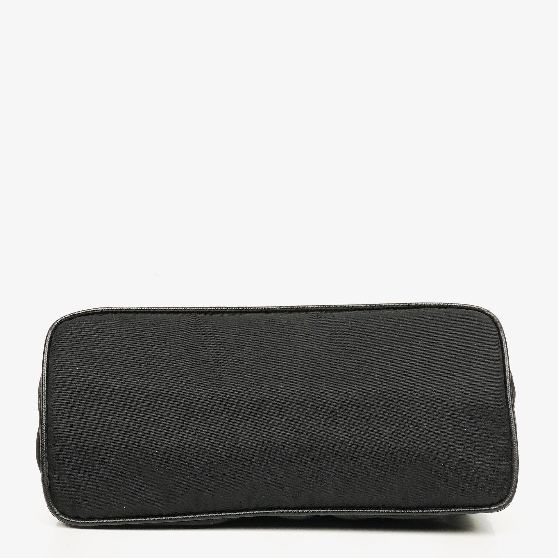 Prada Schultertasche aus schwarzem Tessuto und Saffiano-Leder
