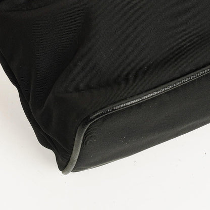 Prada Schultertasche aus schwarzem Tessuto und Saffiano-Leder