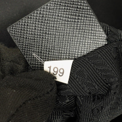 Prada Schultertasche aus schwarzem Tessuto und Saffiano-Leder