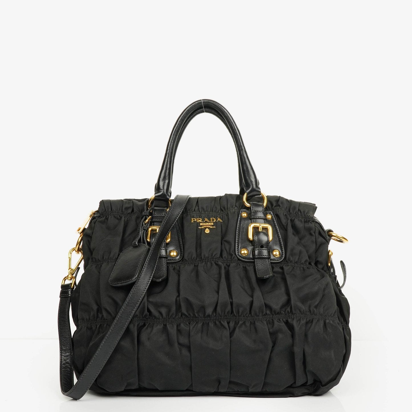 Prada Tessuto Gaufre Tasche aus schwarzem Nylon
