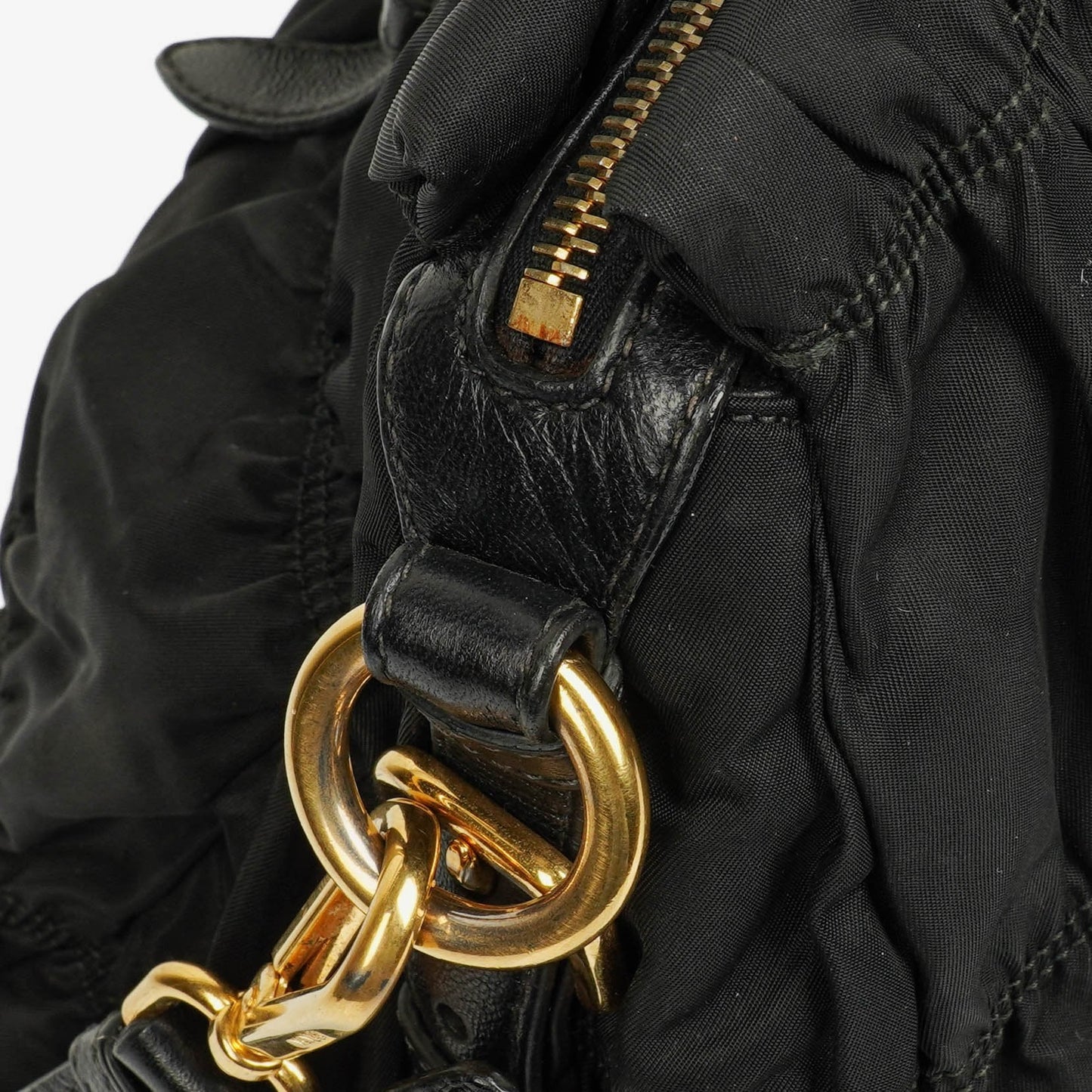 Prada Tessuto Gaufre Tasche aus schwarzem Nylon