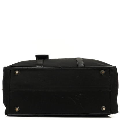 Prada Schwarze Tessuto Nylon Und Saffiano Leder Nero Duffle Bag