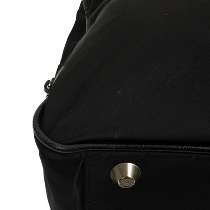 Prada Schwarze Tessuto Nylon Und Saffiano Leder Nero Duffle Bag