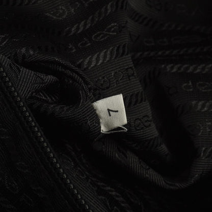 Prada Schwarze Tessuto Nylon Und Saffiano Leder Nero Duffle Bag