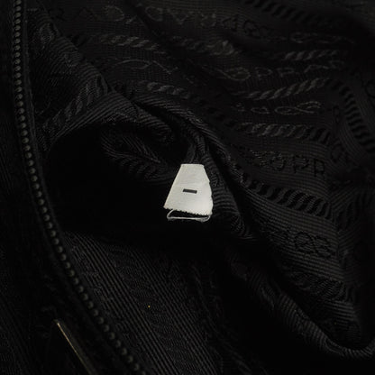 Prada Schwarze Tessuto Nylon Und Saffiano Leder Nero Duffle Bag