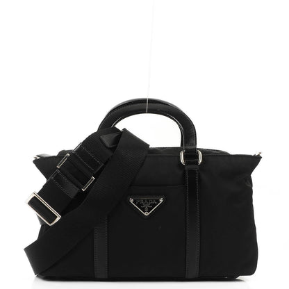 Prada Schultertasche aus schwarzem Tessuto Nylon