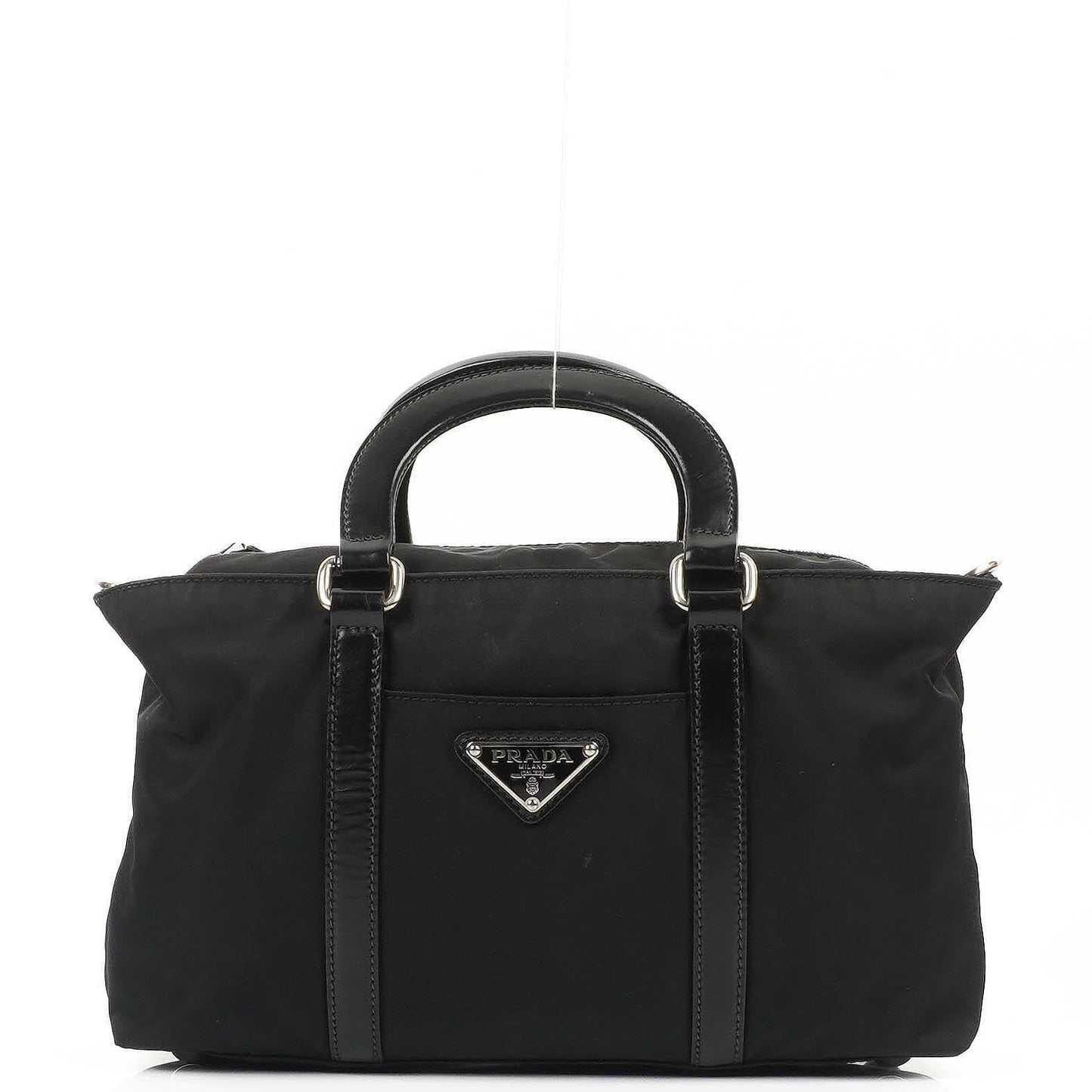 Prada Schultertasche aus schwarzem Tessuto Nylon