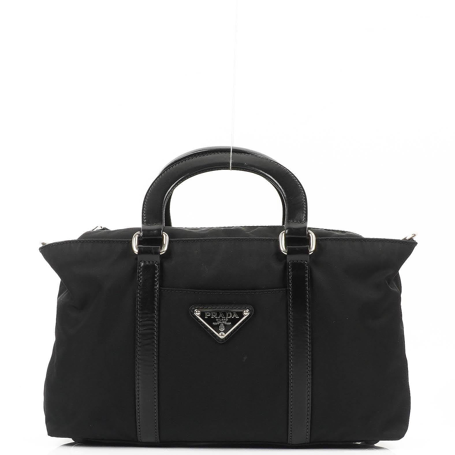 Prada Schultertasche aus schwarzem Tessuto Nylon