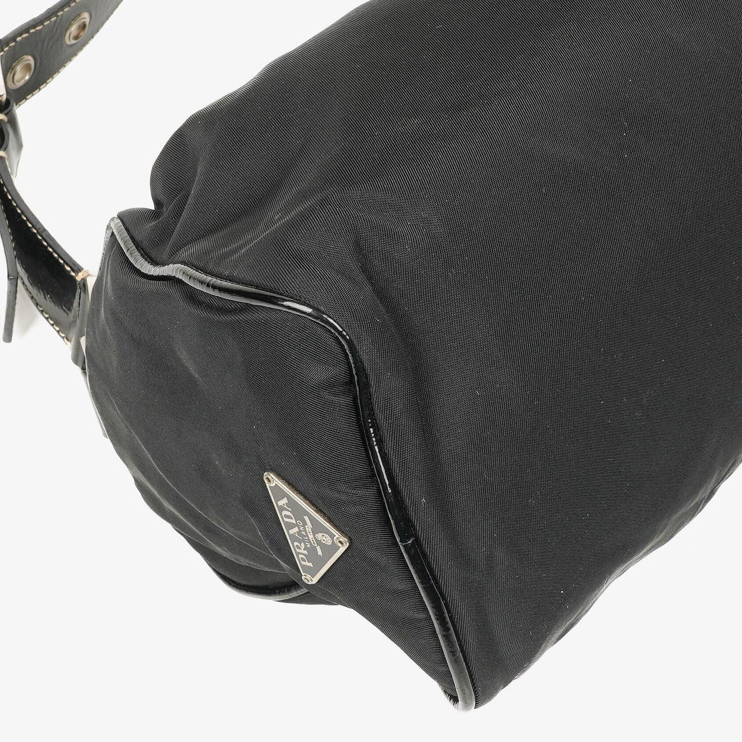 Prada Tessuto Schultertasche in Schwarz