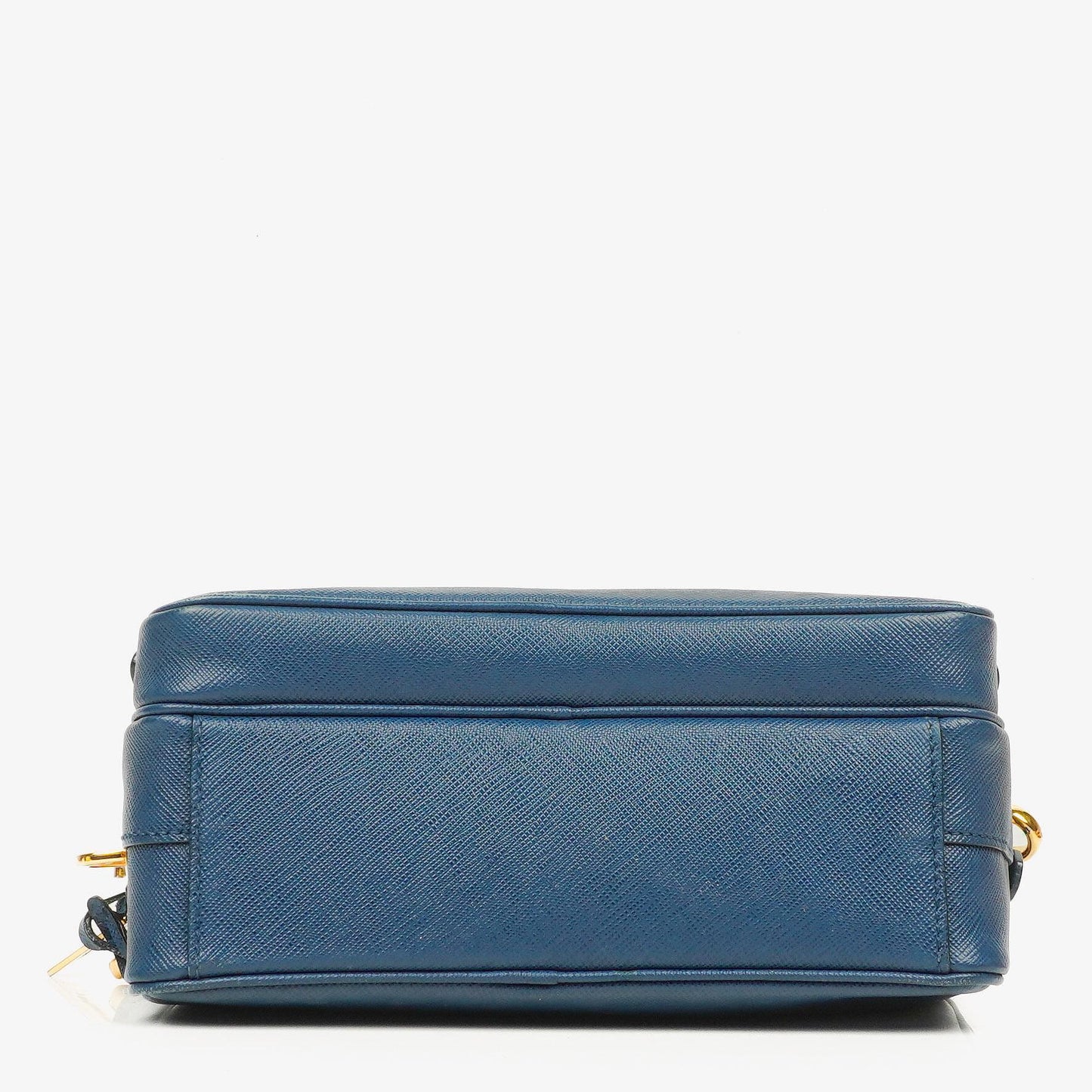 Prada Bleuette Saffiano Lux Umhängetasche mit Doppelreißverschluss